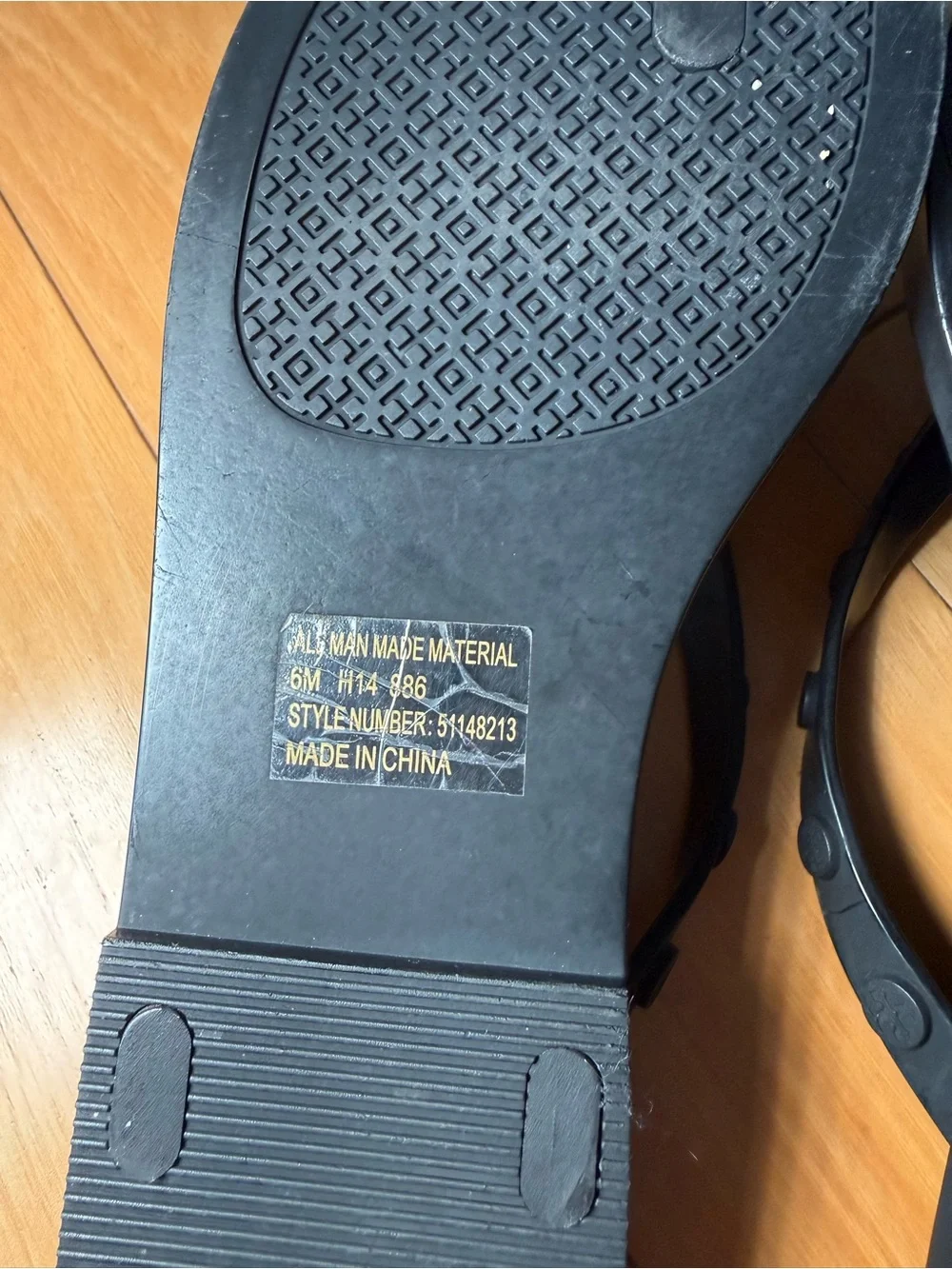 Tory Burch Black Logo Jelly Flip Flops